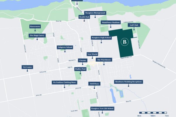 Bellgrove subdivision map of Rangiora utilities nearby new houses for sale